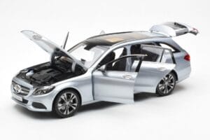 Mercedes C-Class W205 T-Model Argento Asia Exclusive Norev 1:18 183865 Pressofusione — immagine 2 di 8