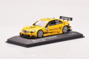 Mercedes C-Class W204 DTM Deutsche Post AMG Mercedes #17 D. Coulthard DTM 2010 Minichamps 1:43 400103817 Pressofusione — immagine 2 di 4