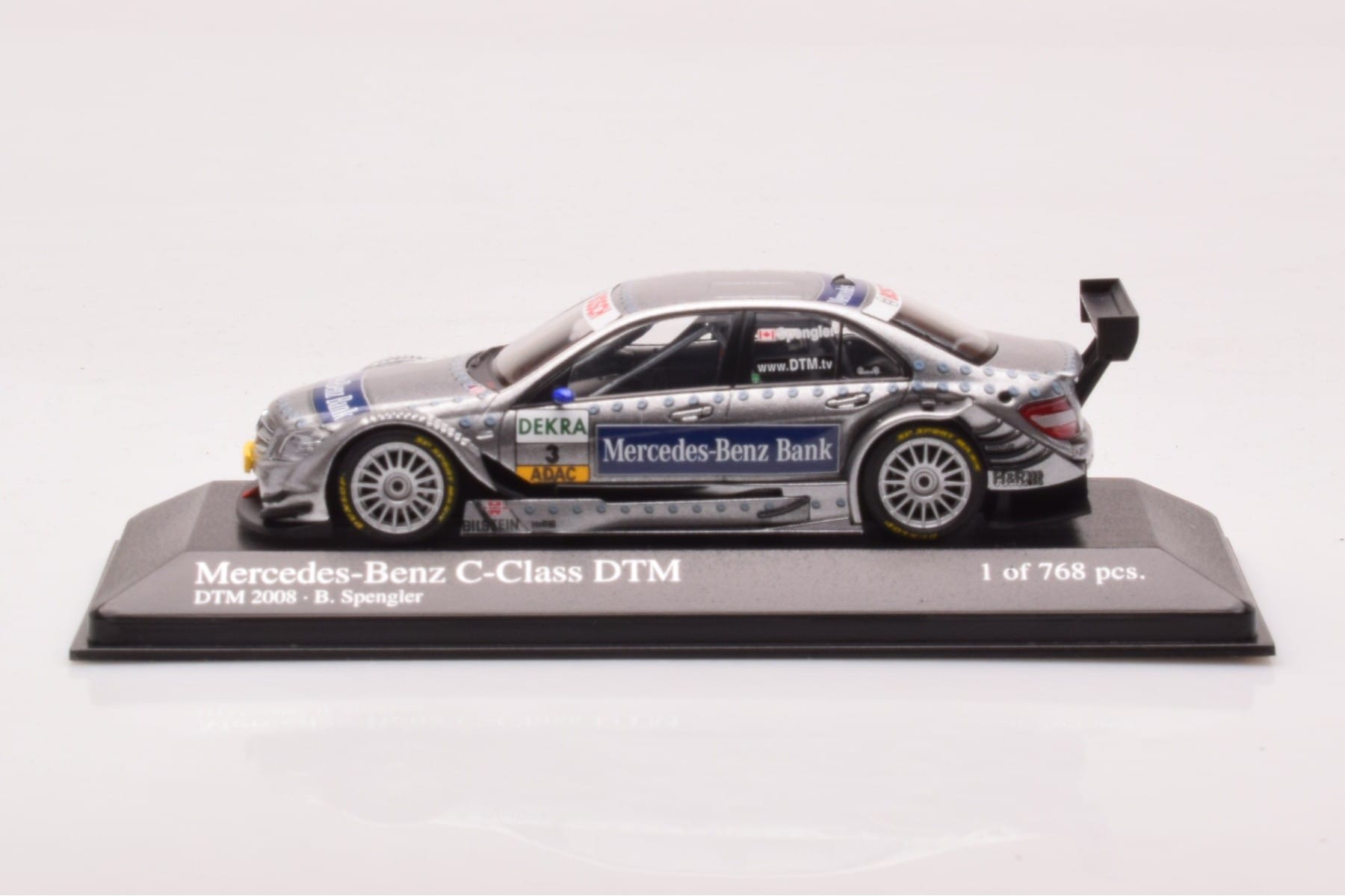 Mercedes C-Class W204 DTM Team AMG Mercedes #3 B. Spengler DTM 2008 Minichamps 1:43 400083803 Pressofusione