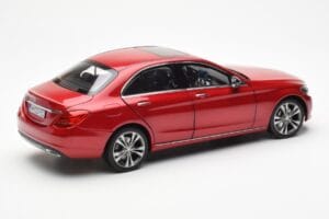 Mercedes C-Class W205 Rosso Metallizzato Asia Exclusive Norev 1:18 183835 Pressofusione — immagine 3 di 8