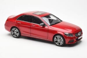 Mercedes C-Class W205 Rosso Metallizzato Asia Exclusive Norev 1:18 183835 Pressofusione — immagine 6 di 8