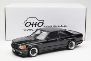 Mercedes 560 SEC C126 AMG Widebody Nero Otto 1:18 OT187 Resina — immagine 6 di 6