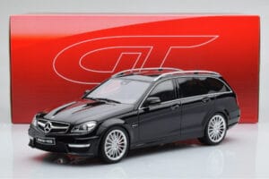 Mercedes C63 AMG S204 T-Model Nero GT Spirit 1:18 GT760 Resina — immagine 6 di 6