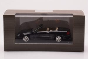 Mercedes CLK A209 Cabriolet Obsidian Nero Metallizzato Minichamps 1:43 B66961966 Pressofusione — immagine 4 di 4