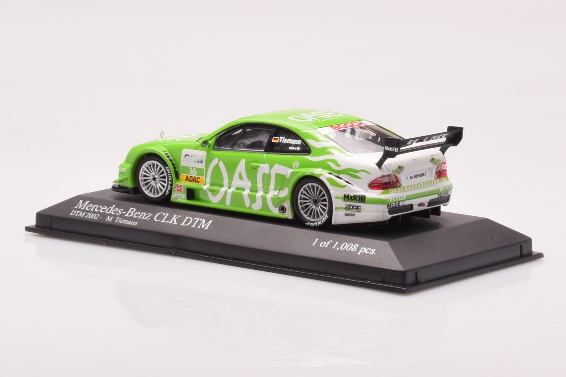 Mercedes CLK DTM Team OASE AMG #16 M. Tiemann DTM 2001 Minichamps 1:43 400023116 Pressofusione — immagine 3 di 4