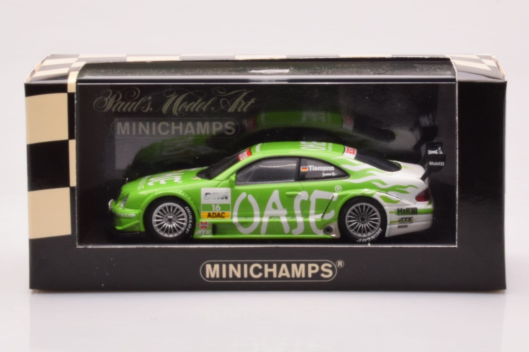 Mercedes CLK DTM Team OASE AMG #16 M. Tiemann DTM 2001 Minichamps 1:43 400023116 Pressofusione — immagine 4 di 4