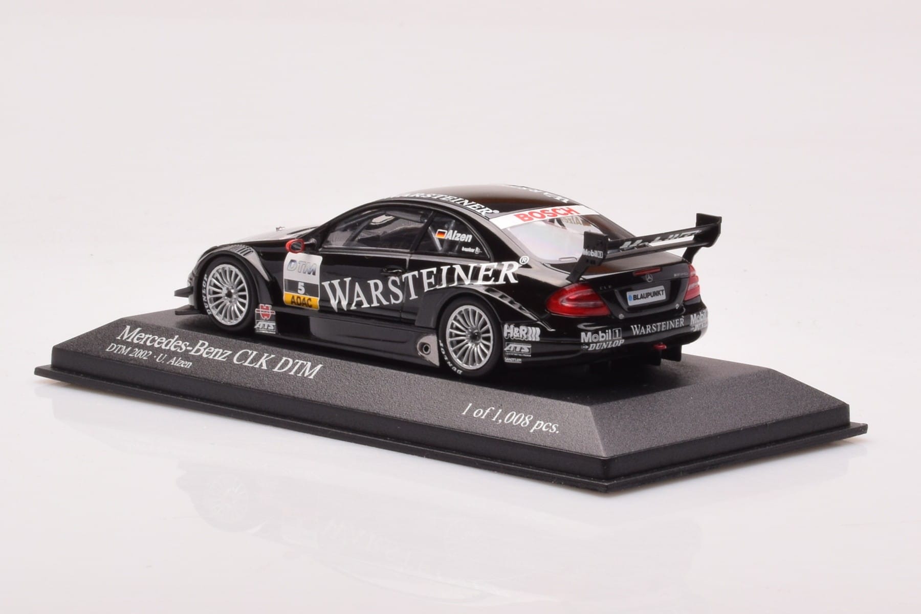 Mercedes CLK DTM Team Warsteiner AMG #5 U. Alzen DTM 2002 Minichamps 1:43 400023025 Pressofusione — immagine 3 di 4