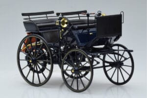 Mercedes Daimler Motorkutsche Blu Scuro Norev 1:18 183700 Pressofusione — immagine 4 di 6