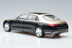 Mercedes Maybach S680 X223 Oro Nero Metallic Norev 1:18 183917 Pressofusione — immagine 6 di 7