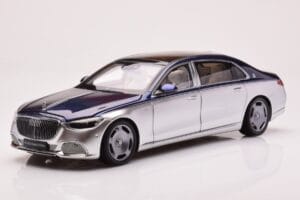 Mercedes Maybach S680 W223 Nautical Blu Cirrus Argento Almost Real 1:18 820125