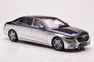 Mercedes Maybach S680 W223 Nautical Blu Cirrus Argento Almost Real 1:18 820125 Pressofusione — immagine 6 di 8