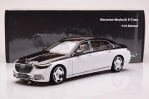Mercedes Maybach S680 W223 Obsidian Nero Diamond Bianco Almost Real 1:18 820121 Pressofusione — immagine 7 di 7