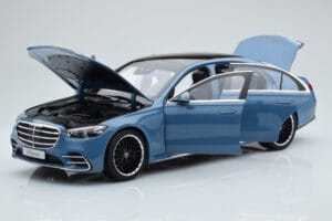 Mercedes S-Class W223 Vintage Blu Norev 1:18 B66960828 Pressofusione — immagine 2 di 7