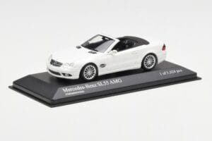 Mercedes SL 55 AMG R230 Bianco Minichamps 1:43 400036170 Pressofusione — immagine 2 di 4