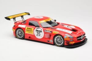Mercedes SLS AMG GT3 #35 Team Black Falcon T. Heyer / Jafer / Lemeret 24 Hours of Spa 2011 Minichamps 1:18 151113135 Pressofu — immagine 4 di 6