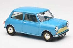Morris Mini Minor Blu Kyosho 1:18 08964BL Pressofusione — immagine 6 di 8