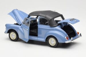 Morris Minor Cabriolet Blu Minichamps 1:18 150137030 Pressofusione — immagine 5 di 8