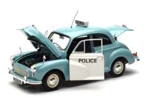 Morris Minor Polizia Blu & Bianco Minichamps 1:18 150137090 Pressofusione — immagine 2 di 8