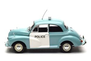 Morris Minor Polizia Blu & Bianco Minichamps 1:18 150137090 Pressofusione — immagine 4 di 8