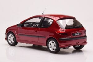 Peugeot 206 S16 Rosso Otto 1:18 OT1039 Resina — immagine 5 di 6