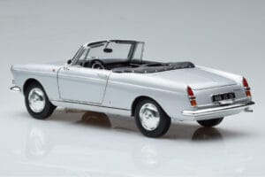 Peugeot 404 Cabriolet Argento Norev 1:18 184835 Pressofusione — immagine 7 di 8