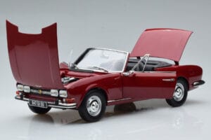 Peugeot 504 Cabriolet Rosso Norev 1:18 184818 Pressofusione — immagine 2 di 8