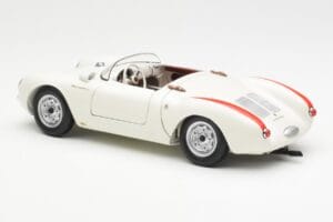 Porsche 550 Spyder Edizione 70 Anni Bianco Schuco 1:18 450033300 Pressofusione — immagine 7 di 8