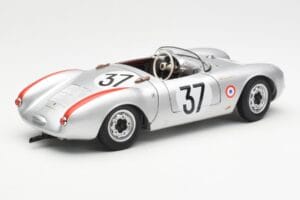 Porsche 550 RS Spyder #37 H. Polensky / R. von Frankenberg 24 Hours of Le Mans 1955 Schuco 1:18 450033400 Pressofusione — immagine 3 di 8