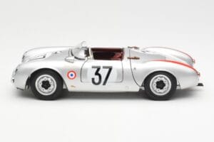 Porsche 550 RS Spyder #37 H. Polensky / R. von Frankenberg 24 Hours of Le Mans 1955 Schuco 1:18 450033400 Pressofusione — immagine 4 di 8