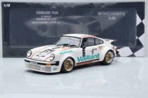 Porsche 911 934 Vaillant #6 B. Wollek Norisring EGT 1976 Minichamps 1:18 155766496 Pressofusione — immagine 6 di 6