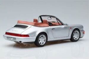 Porsche 911 964 Carrera 2 Cabriolet Argento Norev 1:18 187330 Pressofusione — immagine 3 di 7