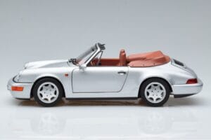 Porsche 911 964 Carrera 2 Cabriolet Argento Norev 1:18 187330 Pressofusione — immagine 4 di 7