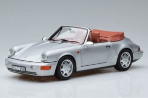 Porsche 911 964 Carrera 2 Cabriolet Argento Norev 1:18 187330 Pressofusione