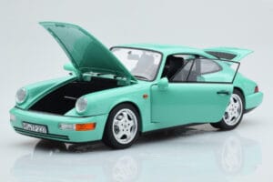 Porsche 911 964 Carrera 2 Mint Verde Norev 1:18 187327 Pressofusione — immagine 2 di 8