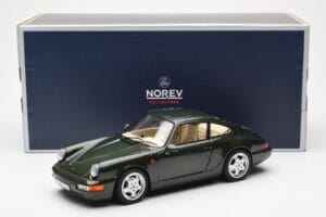 Porsche 911 964 Carrera 4 Verde Metallizzato Asia Exclusive Norev 1:18 187326 Pressofusione — immagine 8 di 8