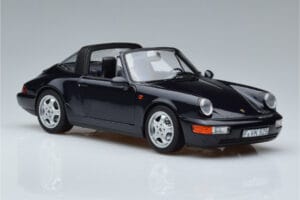 Porsche 911 964 Carrera 4 Targa Blu Norev 1:18 187340 Pressofusione — immagine 6 di 8
