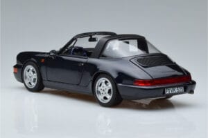 Porsche 911 964 Carrera 4 Targa Blu Norev 1:18 187340 Pressofusione — immagine 7 di 8