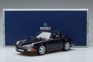 Porsche 911 964 Carrera 4 Targa Blu Norev 1:18 187340 Pressofusione — immagine 8 di 8