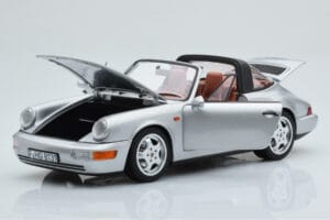 Porsche 911 964 Carrera 4 Targa Polar Argento Norev 1:18 187342 Pressofusione — immagine 2 di 9