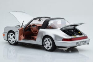Porsche 911 964 Carrera 4 Targa Polar Argento Norev 1:18 187342 Pressofusione — immagine 3 di 9