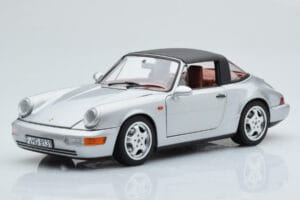 Porsche 911 964 Carrera 4 Targa Polar Argento Norev 1:18 187342 Pressofusione — immagine 4 di 9