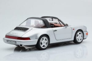 Porsche 911 964 Carrera 4 Targa Polar Argento Norev 1:18 187342 Pressofusione — immagine 5 di 9
