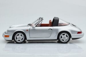 Porsche 911 964 Carrera 4 Targa Polar Argento Norev 1:18 187342 Pressofusione — immagine 6 di 9