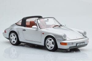 Porsche 911 964 Carrera 4 Targa Polar Argento Norev 1:18 187342 Pressofusione — immagine 7 di 9