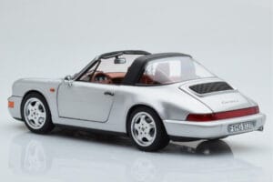 Porsche 911 964 Carrera 4 Targa Polar Argento Norev 1:18 187342 Pressofusione — immagine 8 di 9