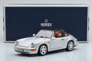 Porsche 911 964 Carrera 4 Targa Polar Argento Norev 1:18 187342 Pressofusione — immagine 9 di 9