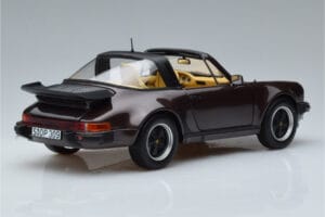 Porsche 911 964 Turbo Targa Marrone Norev 1:18 187665 Pressofusione — immagine 3 di 8
