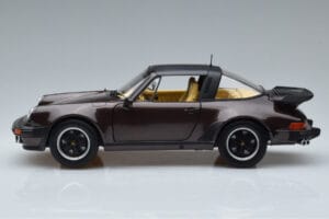 Porsche 911 964 Turbo Targa Marrone Norev 1:18 187665 Pressofusione — immagine 4 di 8
