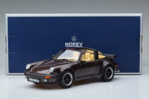 Porsche 911 964 Turbo Targa Marrone Norev 1:18 187665 Pressofusione — immagine 8 di 8