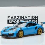 Porsche 911 991.2 GT3 RS Weissach Package Miami Blu Cerchi Oro Minichamps 1:18 153068310 Pressofusione - image 6 of 6